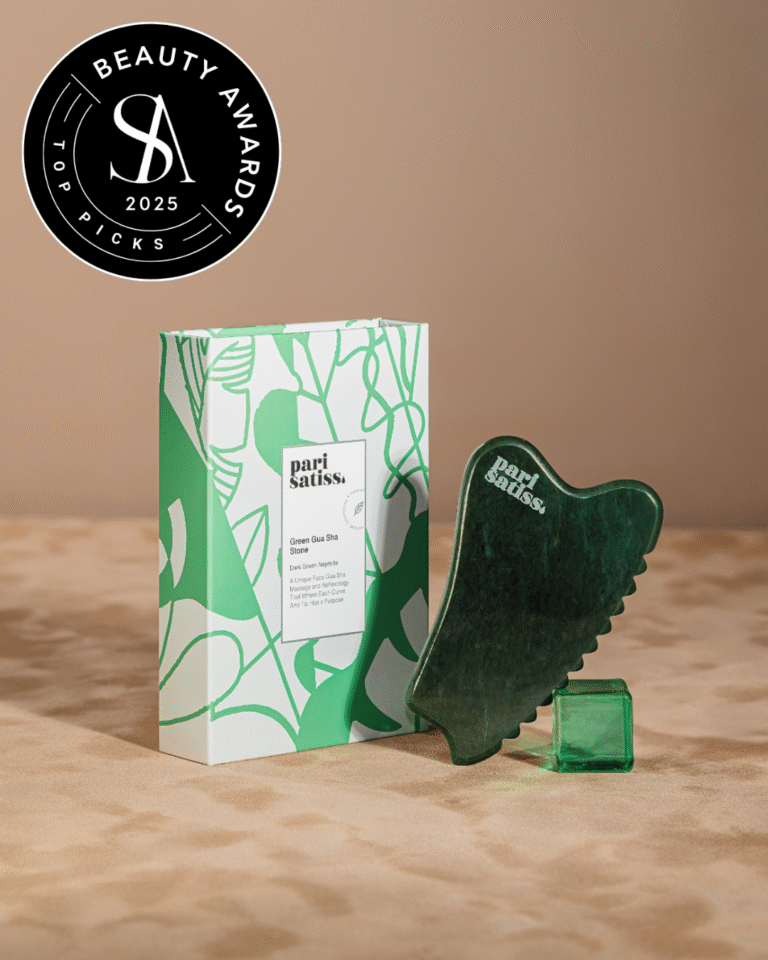 Dark Green Nephrite Gua Sha Stone by Pari Satiss