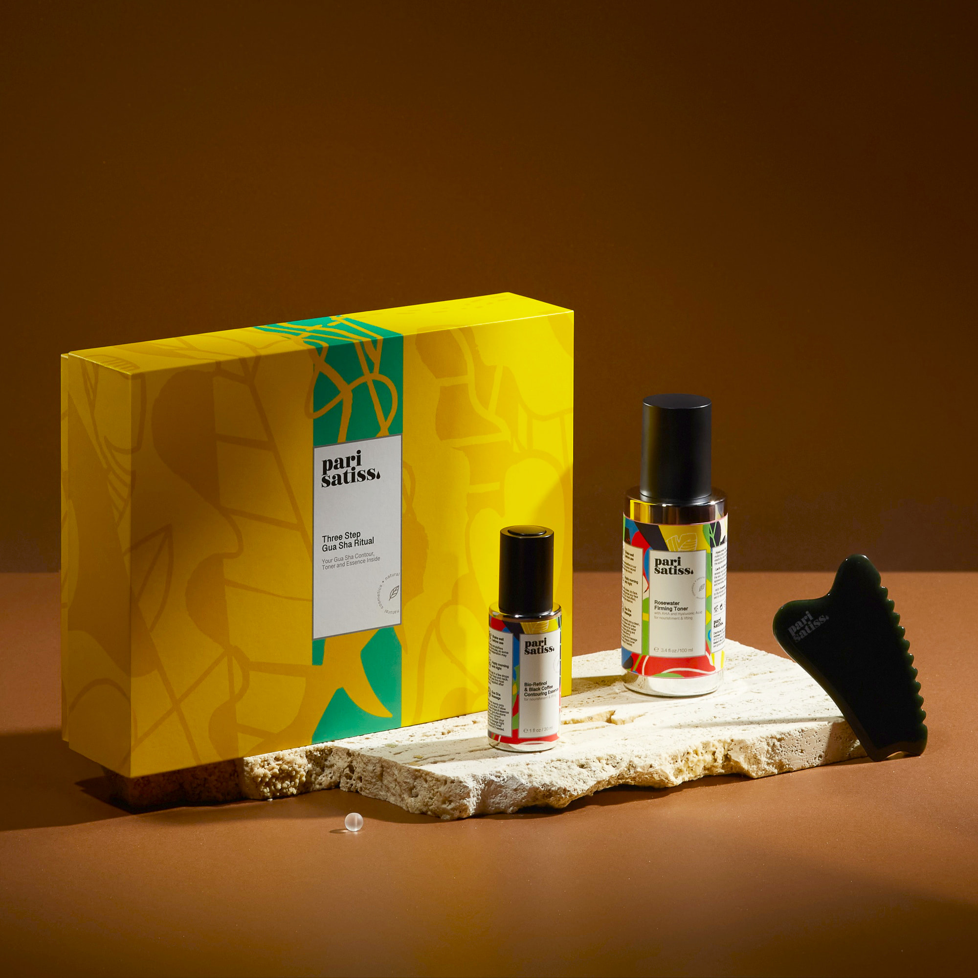 Three Step Gua Sha Ritual - Green Stone by Pari Satiss