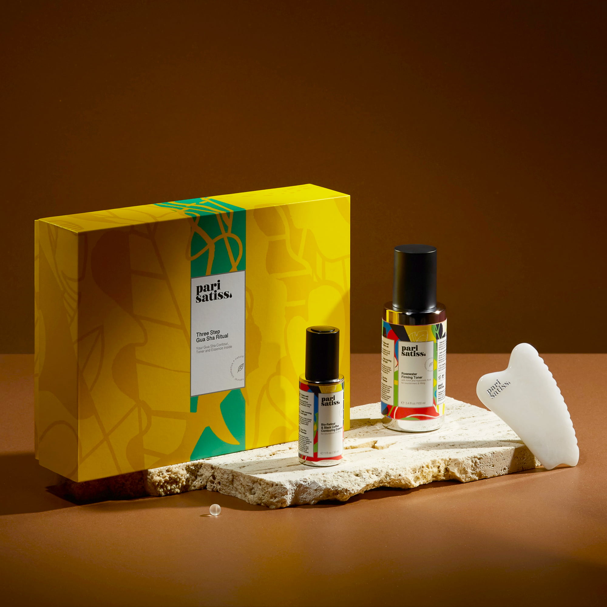 Three Step Gua Sha Ritual – White Stone by Pari Satiss