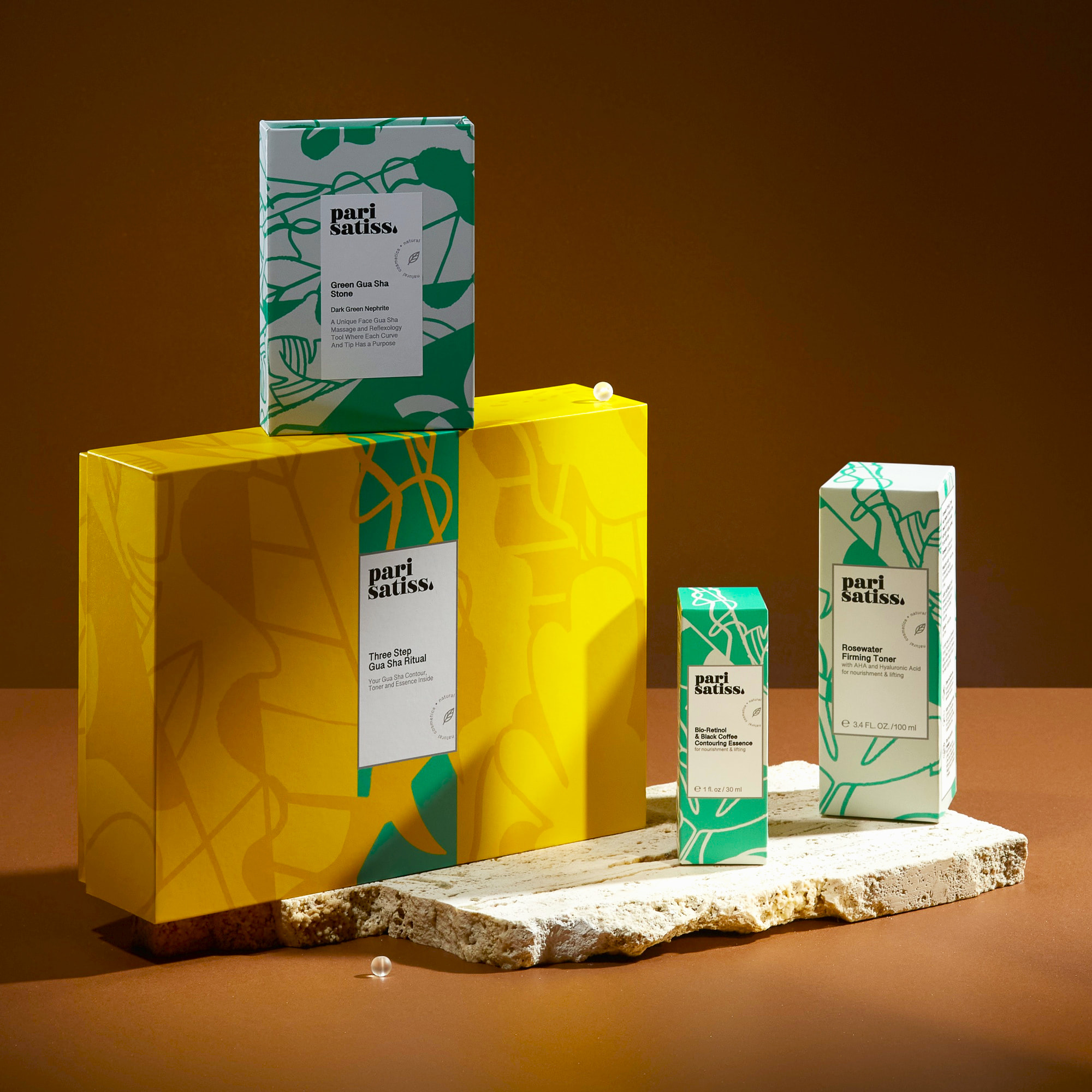 Three Step Gua Sha Ritual – Green Stone by Pari Satiss