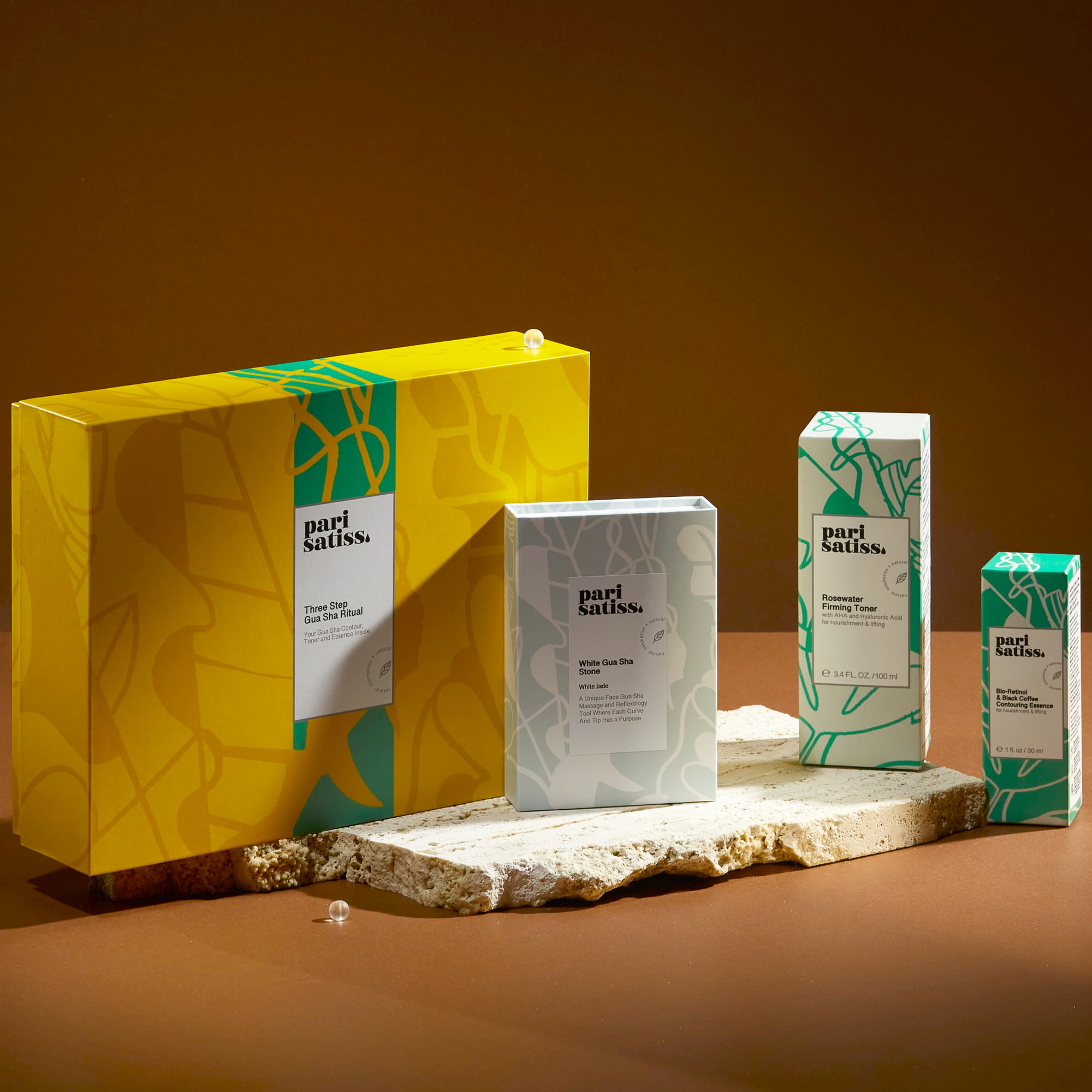 Three Step Gua Sha Ritual – White Stone by Pari Satiss